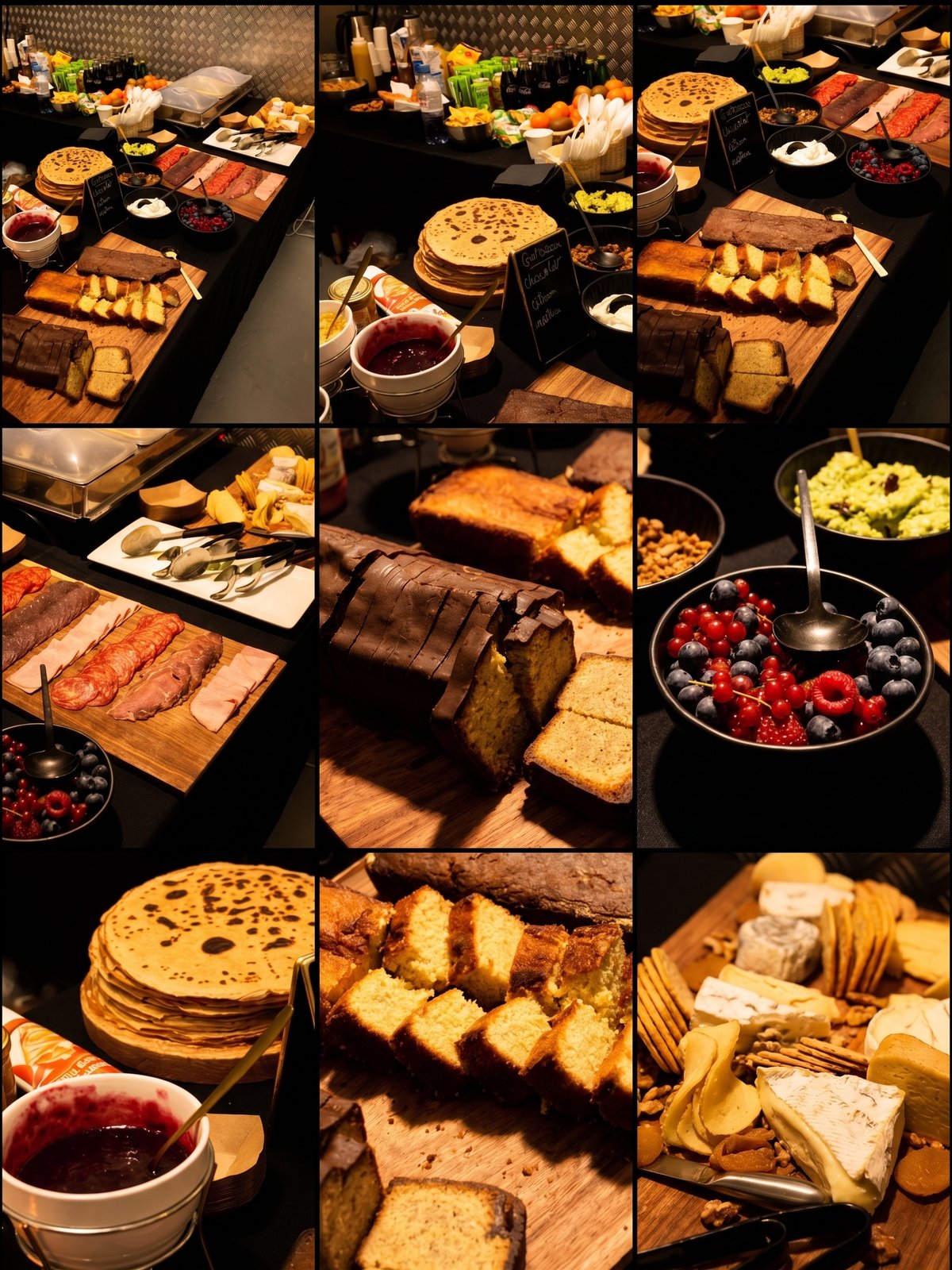 Buffet de plateau, mise en place